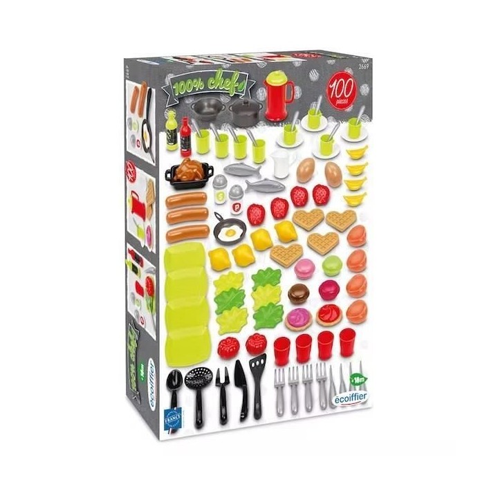 Boite dinette 100 pieces - ECOIFFIER - Collection 100% Chef - Des 18 m