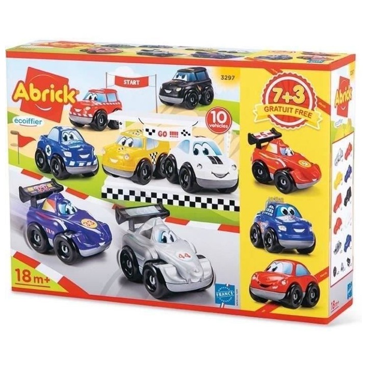 Coffret 10 vehicules Fast Car ECOIFFIER