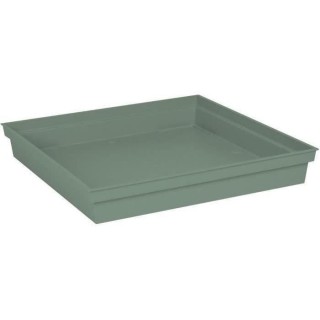 Soucoupe carrée Toscane - EDA PLASTIQUE - 40 cm - Vert laurier - Plas