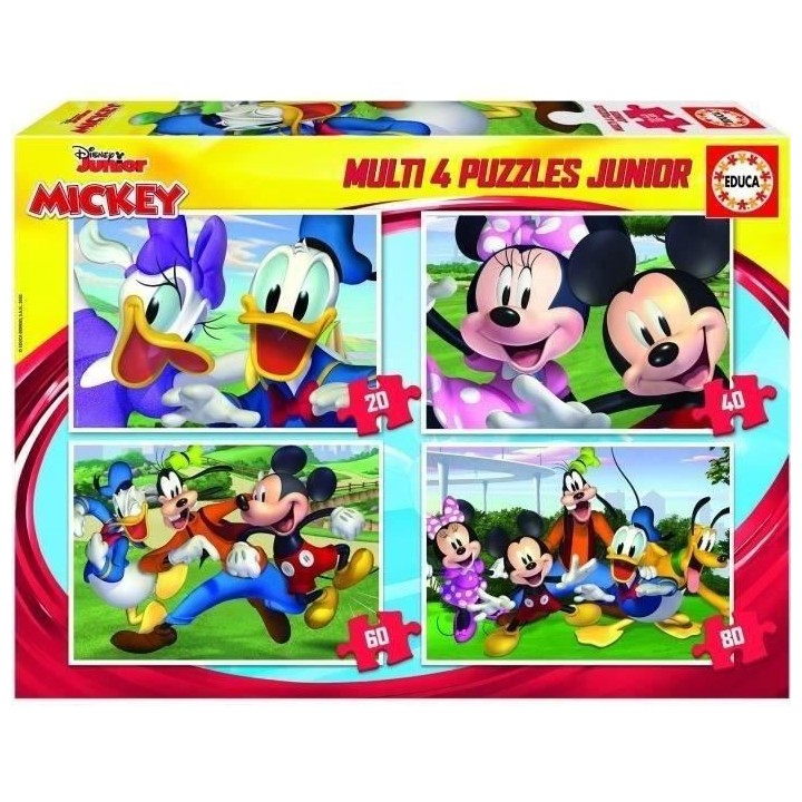 Puzzle progressif Mickey - EDUCA - 18627 - 100-200 pieces - Pour enfan