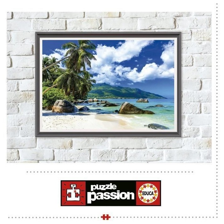Puzzle SEYCHELLES de 1500 pieces - EDUCA - Paysage et nature - Avec co
