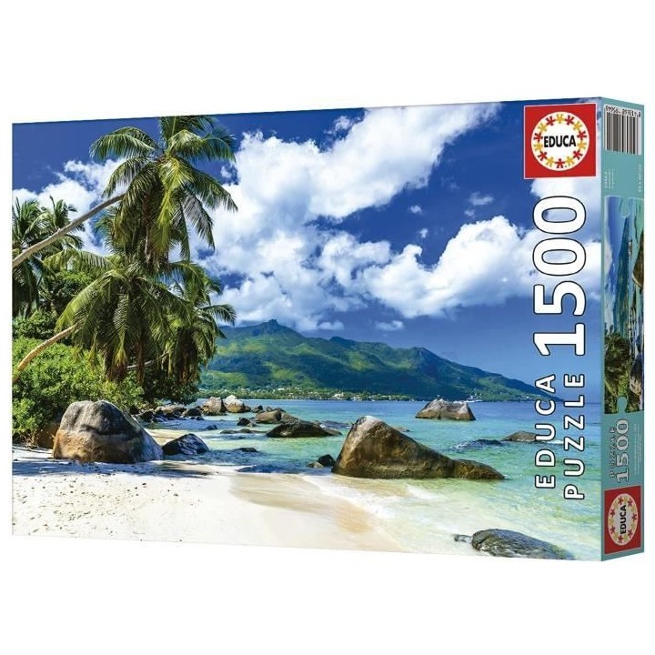 Puzzle SEYCHELLES de 1500 pieces - EDUCA - Paysage et nature - Avec co