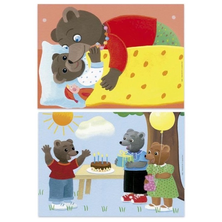 Puzzle - EDUCA - Petit Ours Brun : Ensemble de 2 puzzles de 20 pieces