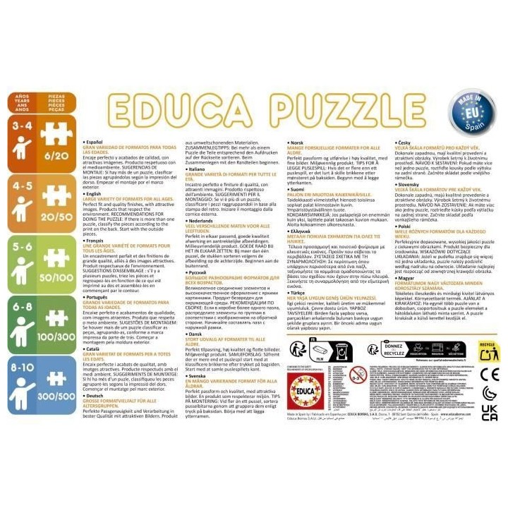 Puzzle - EDUCA - Petit Ours Brun : Ensemble de 2 puzzles de 20 pieces