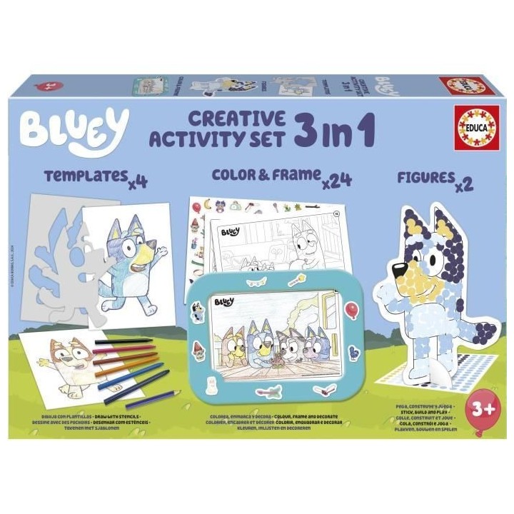 Set créatif - EDUCA - Décoration et modelage des personnages Bluey -