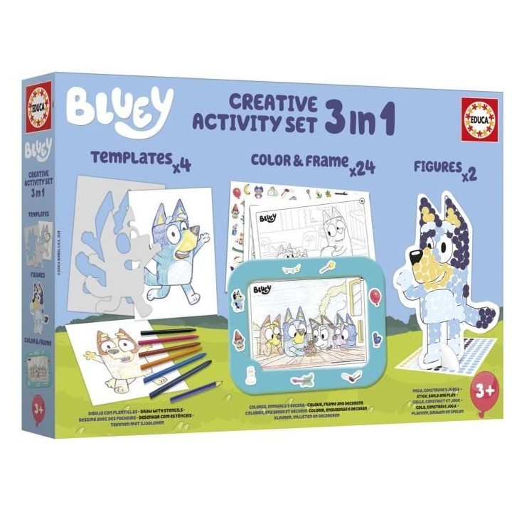 Set créatif - EDUCA - Décoration et modelage des personnages Bluey -