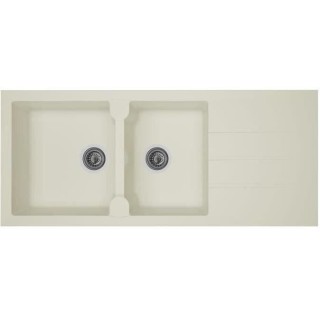 STRADOUR Evier cuisine a encastrer 2 bacs + 1 égouttoir Aloa - Résin