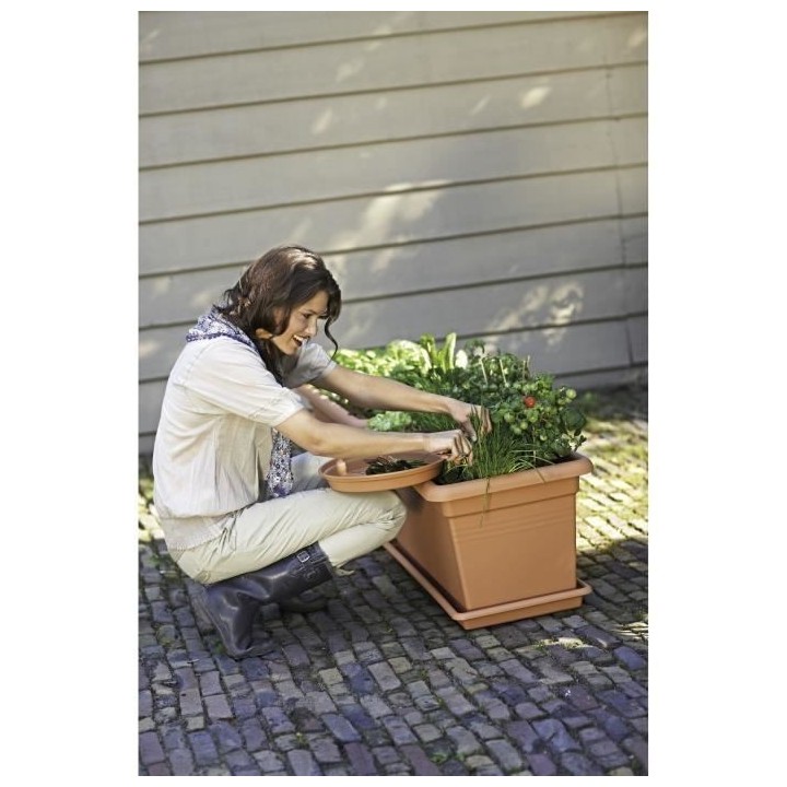 ELHO Soucoupe pour jardiniere Green Basics 100 - Terre cuite doux - XX