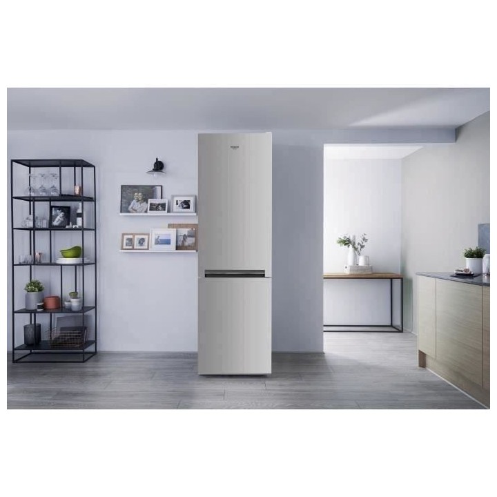 HOTPOINT H8 A1E S - Réfrigérateur congélateur bas - 338L (227+111)