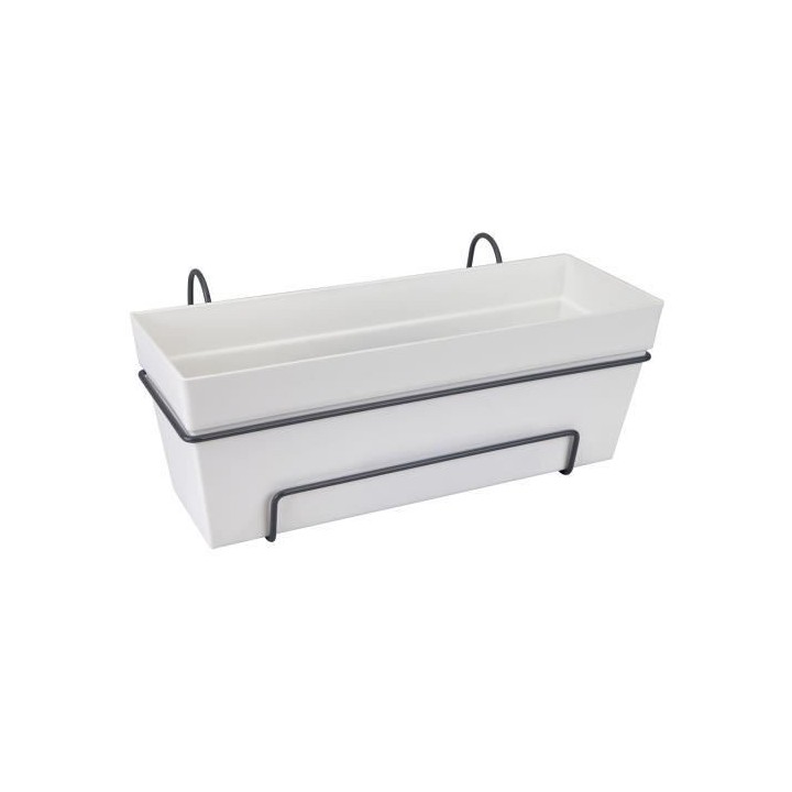 Elho Loft Urban Balconniere Allin1 50 - Blanc - L 49 x B 27 x H 21 cm