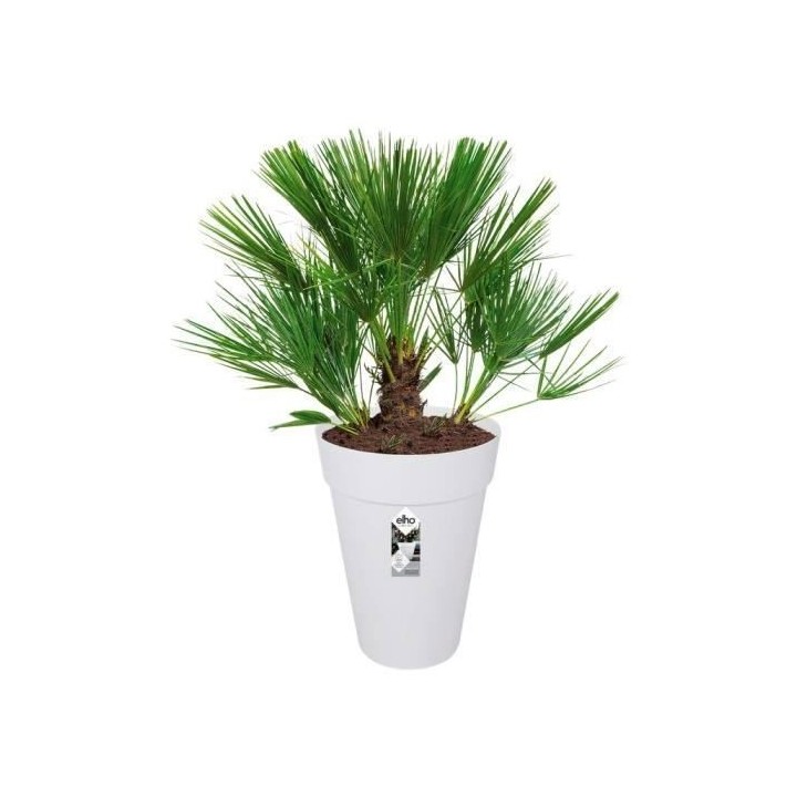 ELHO Loft Urban Pot de fleurs rond Haut 42 - Blanc - Ø 42 x H 56 cm -