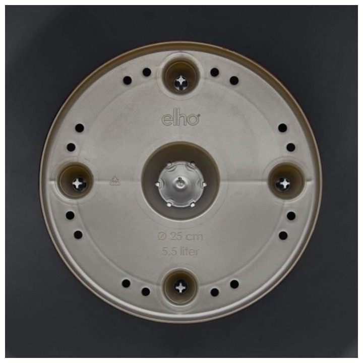 ELHO Loft Urban Pot de fleurs rond Haut 42 - Noir - Ø 42 x H 56 cm -