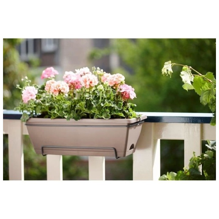Balconniere Elho Barcelona Allin1 50 - Marron - L 50 x B 28 x H 19 cm