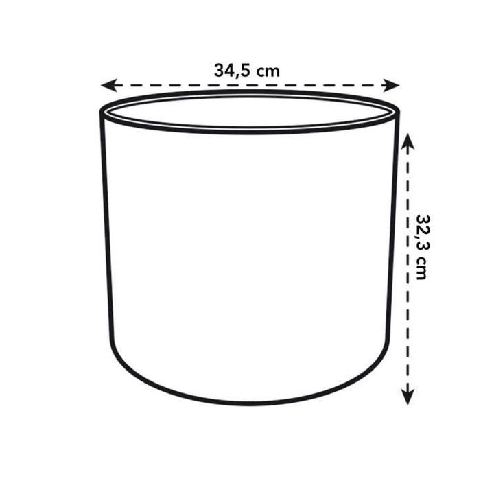 Pot de fleurs rond ELHO B.for Soft - Noir - Ø 35 x H 32 cm - intérie