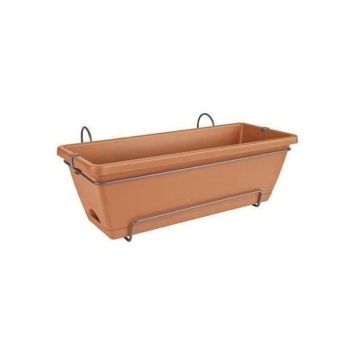 Elho Barcelona Balconniere Allin1 50 - Marron - L 50 x B 28 x H 19 cm