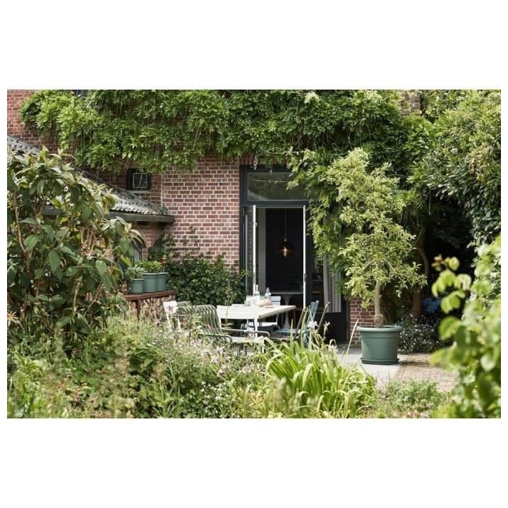 Pot De Fleurs Rond GREEN BASICS - Plastique - Ø40 - Leaf Green