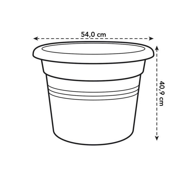 Elho Bac a fleurs Green Basics Cilinder 55 - Vert - Ø 54 x H 41 cm -