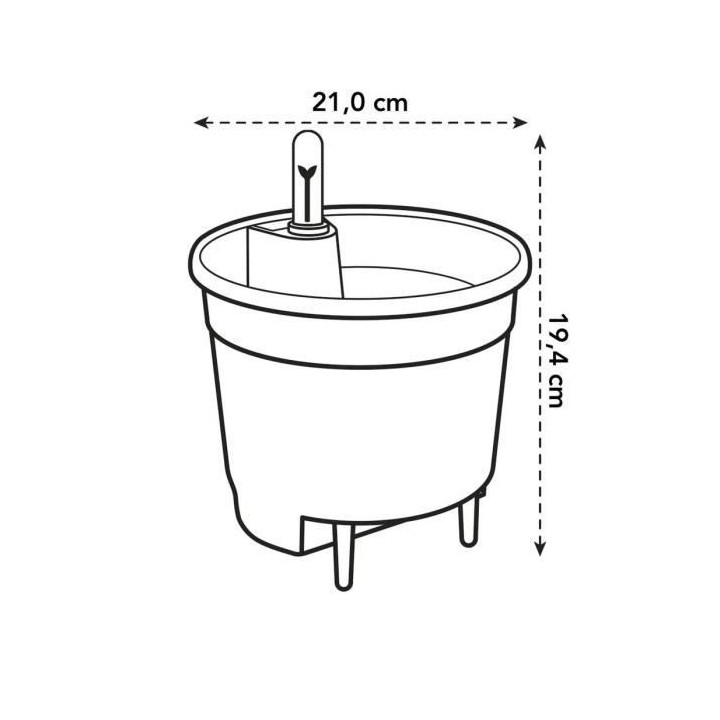 Self-watering Insert 21 living noir