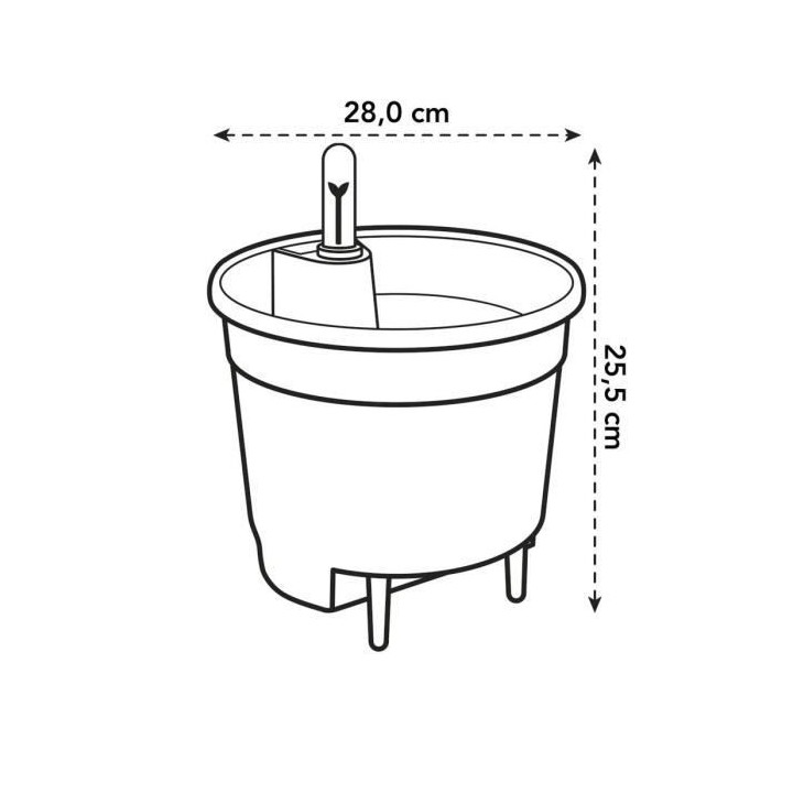 Self-watering Insert 28 living noir
