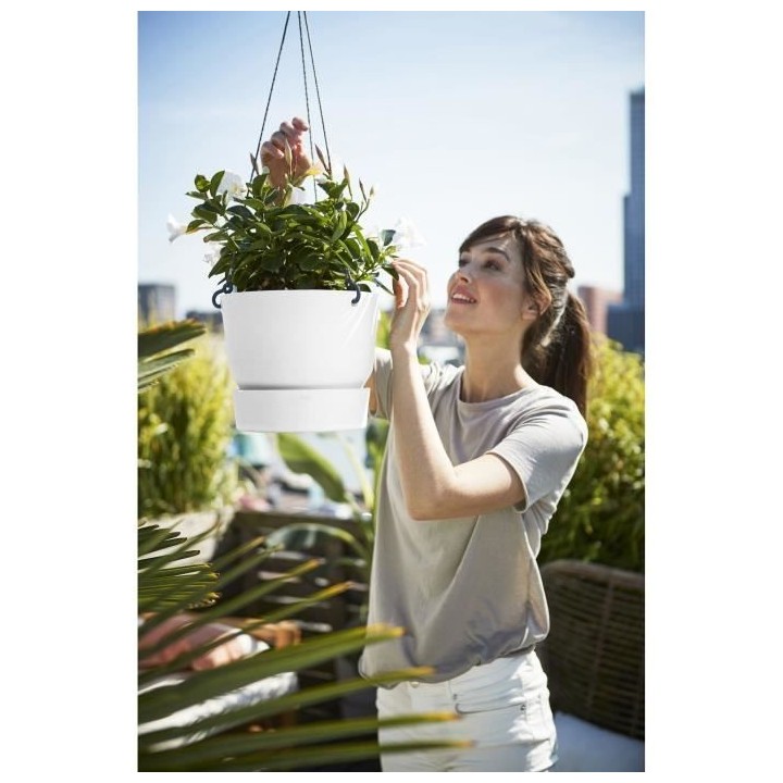 ELHO Pot de fleurs a suspendre Greenville 24 - Extérieur - Ø 23,9 x