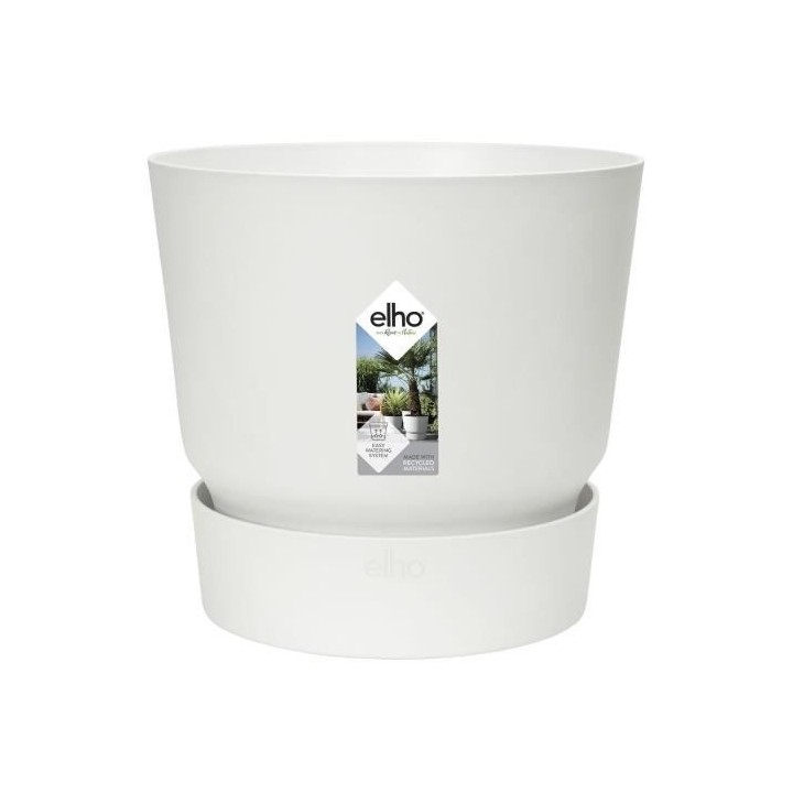 ELHO Pot de fleurs rond Greenville 30 - Extérieur - Ø 29,5 x H 27,8