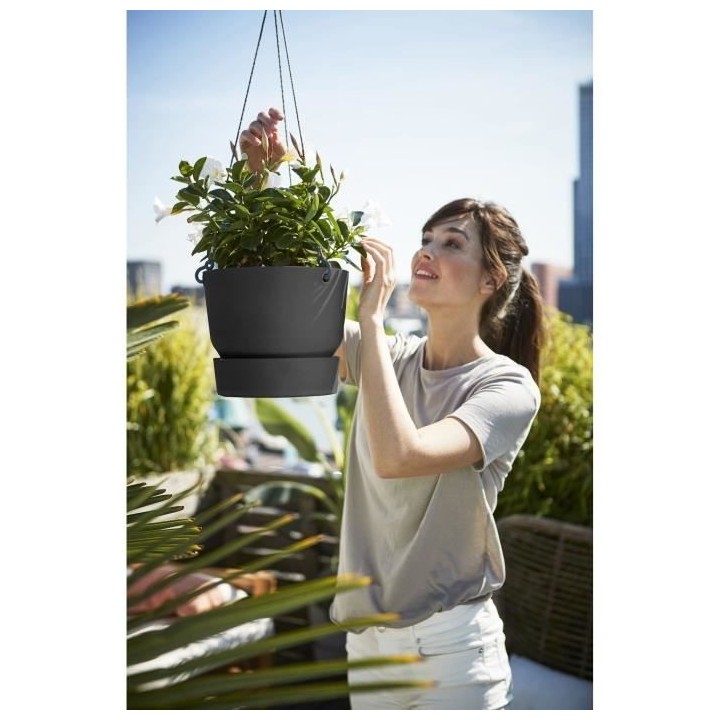 elho Greenville Suspension Noir Ø 24 cm Ampel - 123