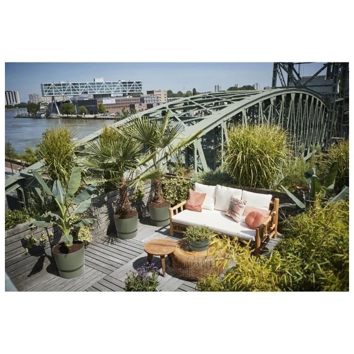 ELHO Pot de fleurs rond Greenville 40 - Extérieur - Ø 39 x H 36,8 cm