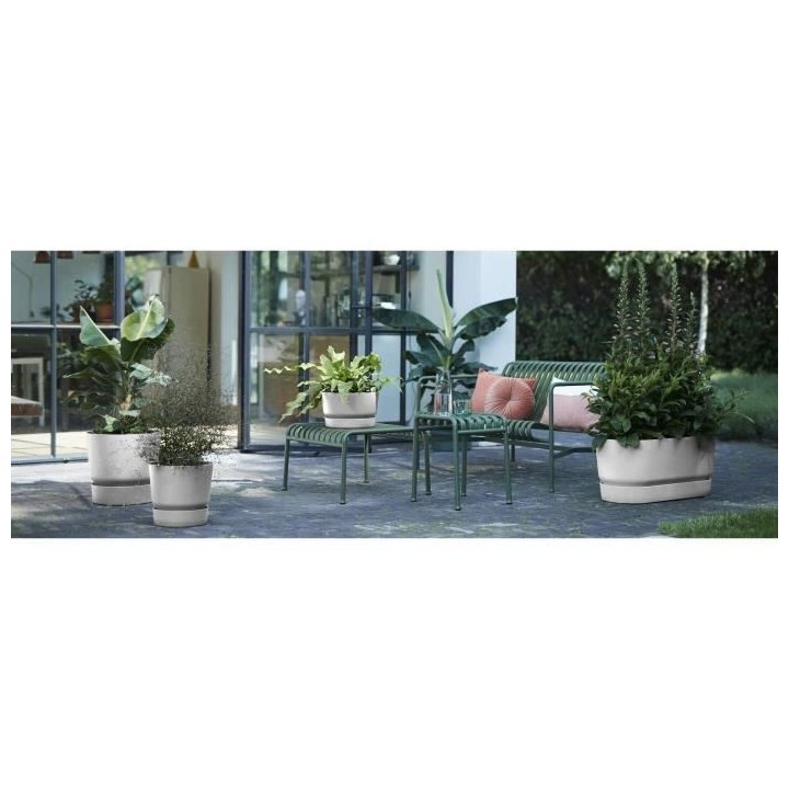 ELHO Pot de fleurs rond Greenville 25 - Extérieur - Ø 24,48 x H 23,3