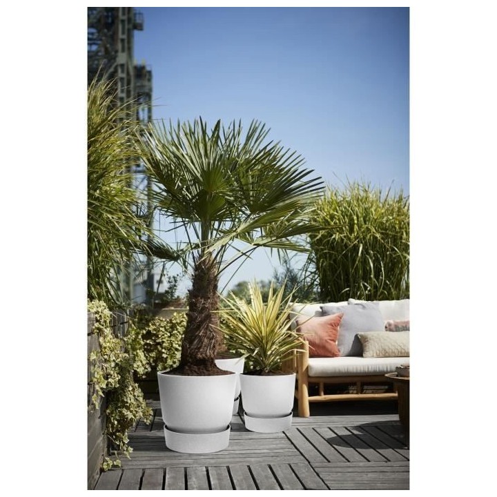 ELHO Pot de fleurs rond Greenville 40 - Extérieur - Ø 39 x H 36,8 cm