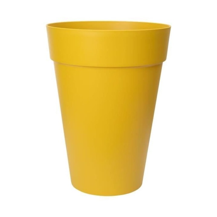 ELHO Loft Urban Pot de fleurs rond Haut 35 - Jaune - Ø 34 x H 45 cm -