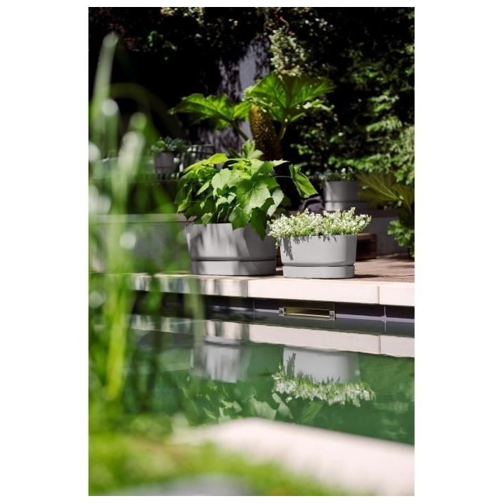 Planteur Ovale ELHO - GREENVILLE - Plastique - Avec roulettes - Living