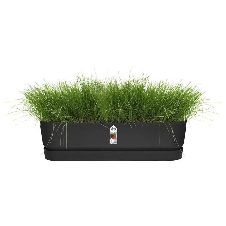 Planteur Ovale GREENVILLE - Plastique - Ø70 - Noir