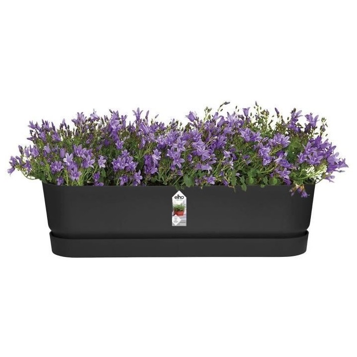 Planteur Ovale GREENVILLE - Plastique - Ø70 - Noir