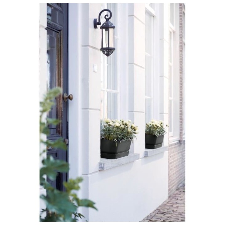 Planteur Ovale GREENVILLE - Plastique - Ø70 - Noir