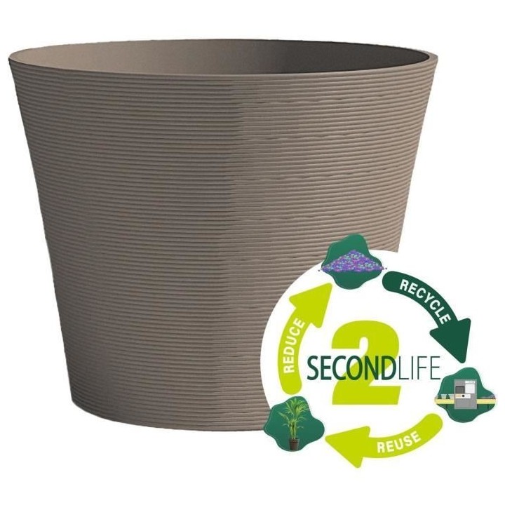 Pot de fleurs - GARDEN ID - Green Care Sense Taupe - 50 x 41 cm - Gara