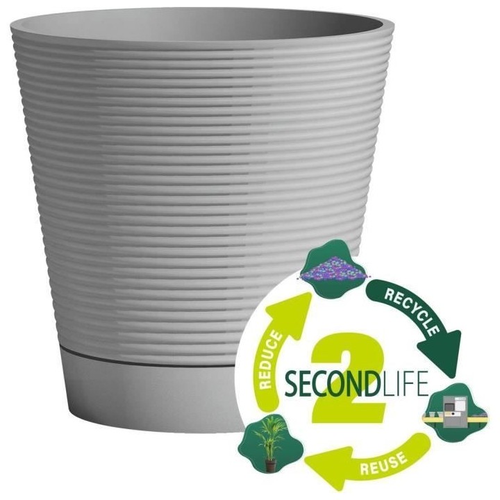 Pot réserve d'eau - GARDEN ID - Green Care Sense Bleu-Gris 40 cm - Ga