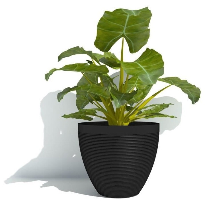 Pot de fleurs - GARDEN ID - Green Care Impact Noir-Anth - 50 x 41 cm -