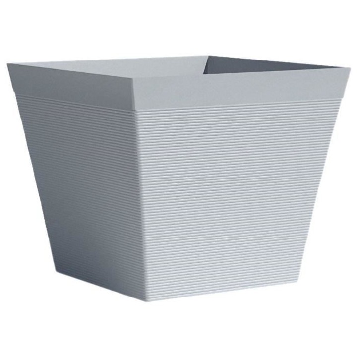 Pot carré - GARDEN ID - Green Care Impact Bleu-Gris - 39 x 33 cm - Ga