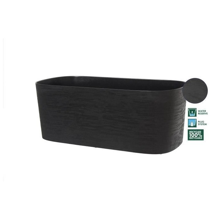 Jardiniere XL a réserve d'eau - GARDEN ID Respect - Noir-Anthracite 8