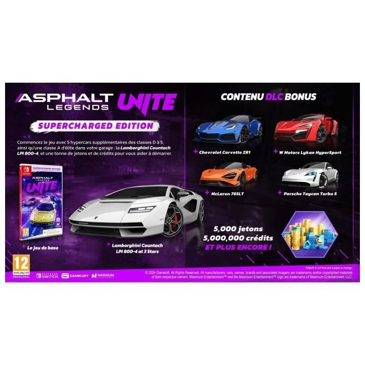 Asphalt Legends Unite - Jeu Nintendo Switch - Supercharged Edition