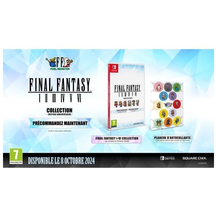 Final Fantasy I a VI - Jeu Nintendo Switch - Édition Anniversaire