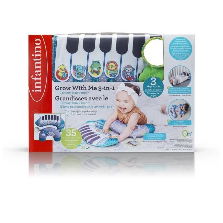 INFANTINO Piano & coussin 3 en 1 raton laveur