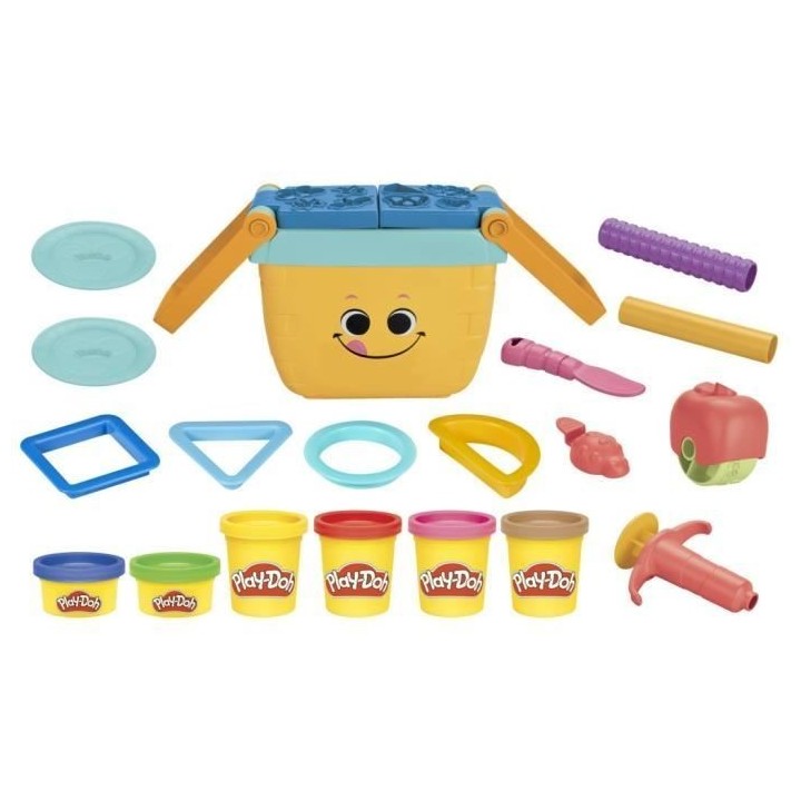 Play-doh Pique-Nique des Formes, Jeu de pâte a modeler prescolaires,
