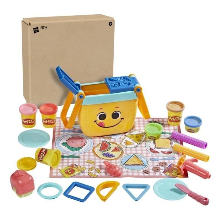 Play-doh Pique-Nique des Formes, Jeu de pâte a modeler prescolaires,