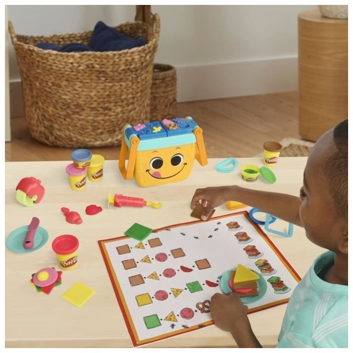 Play-doh Pique-Nique des Formes, Jeu de pâte a modeler prescolaires,