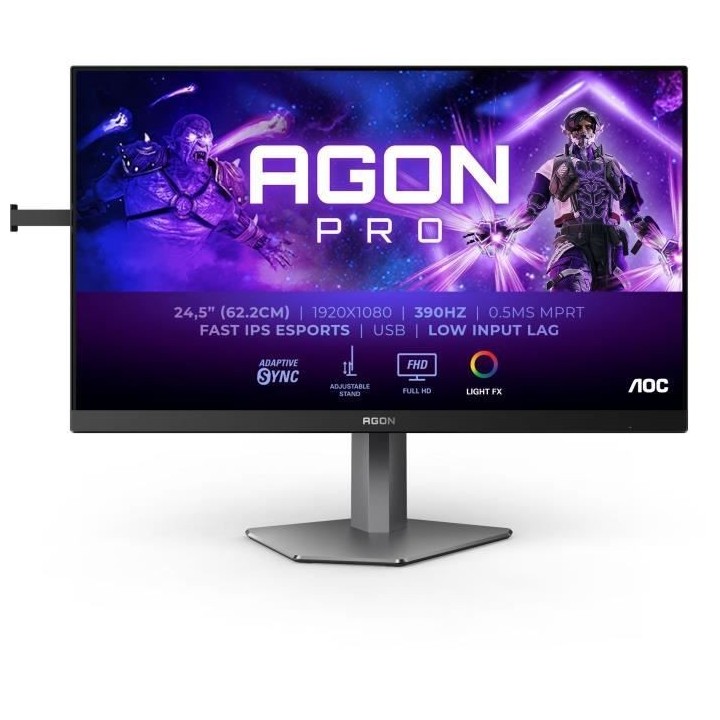 Écran PC - AOC - AG256FS - 24,5 FHD - Dalle IPS - 390Hz - 0,3ms - Aju