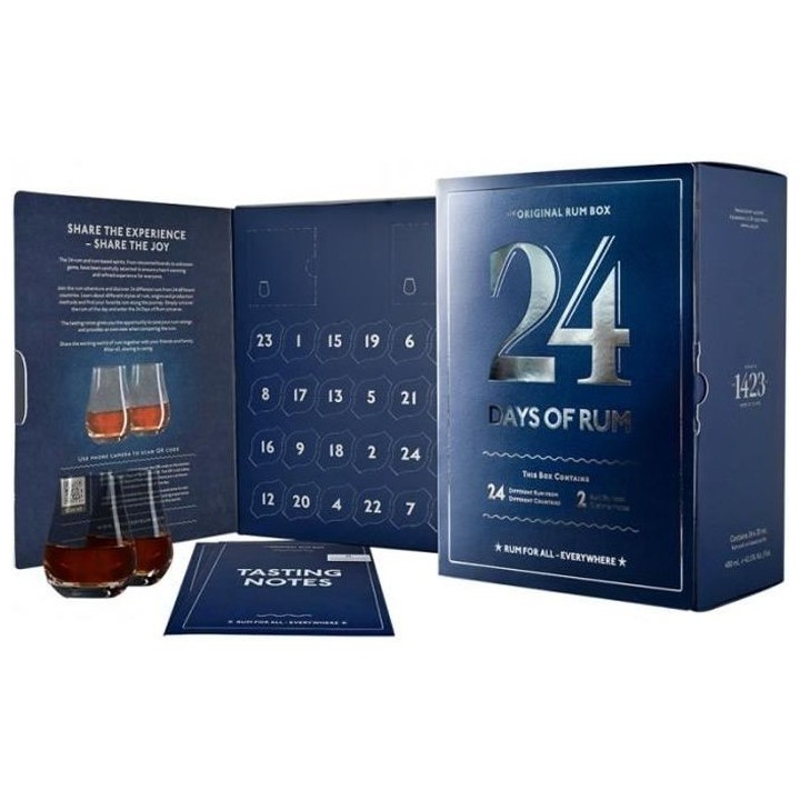 24 Days of Rum - Box dégustation de Rhum - Édition Bleue - 24x2cl +