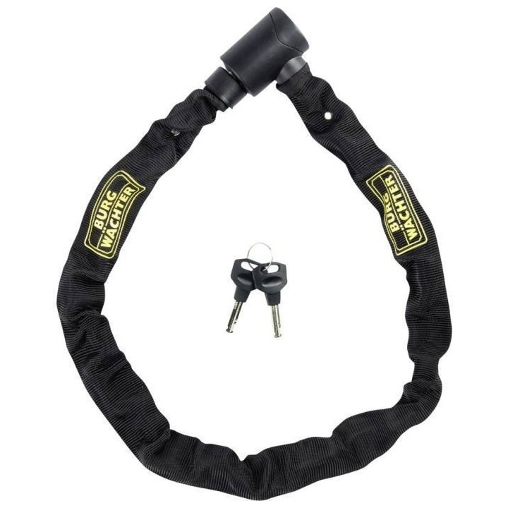 Antivol vélo chaîne - BURG WACHTER - 580 90 BLACK - Acier 6 mm - Tex