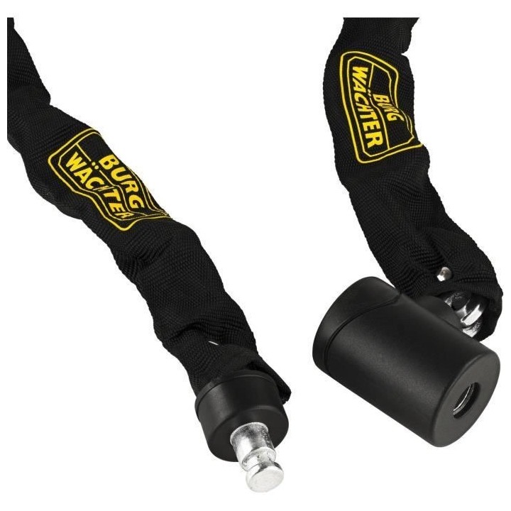Antivol vélo chaîne - BURG WACHTER - 580 90 BLACK - Acier 6 mm - Tex