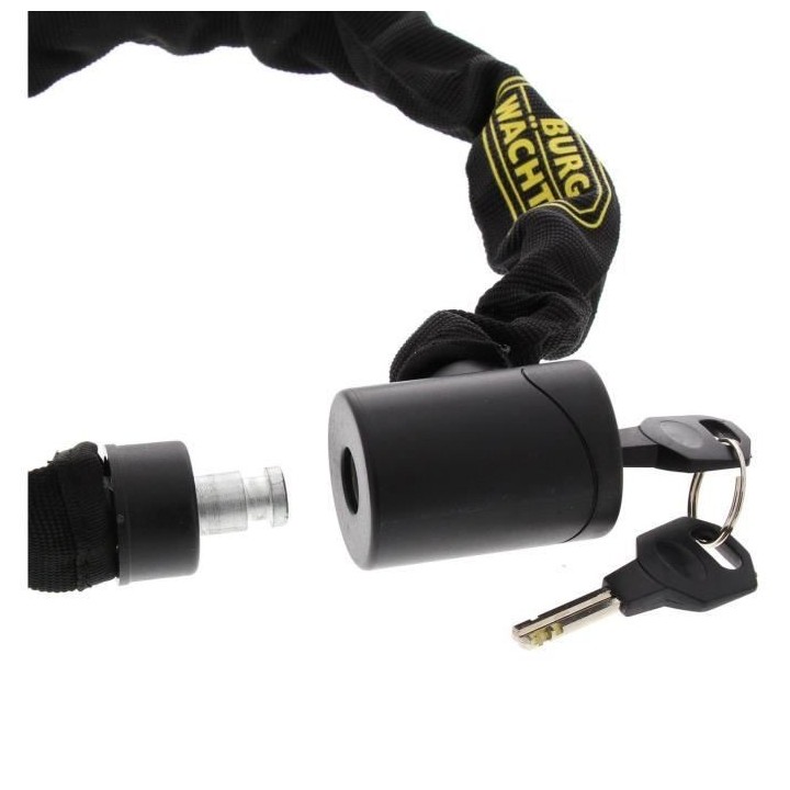 Antivol vélo chaîne - BURG WACHTER - 580 90 BLACK - Acier 6 mm - Tex